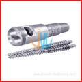 38CrMoALA nitriding conical twin double screw and barrel/twin conical screws and cylinder for PP PVC ABS extruder screw barrel